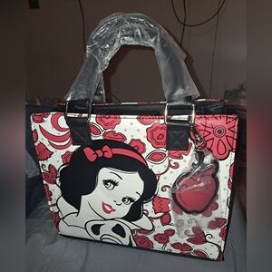 NWT Disney Snow White And The Seven Dwarfs Red & White Mini Satchel Handbag